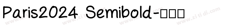 Paris2024 Semibold字体转换